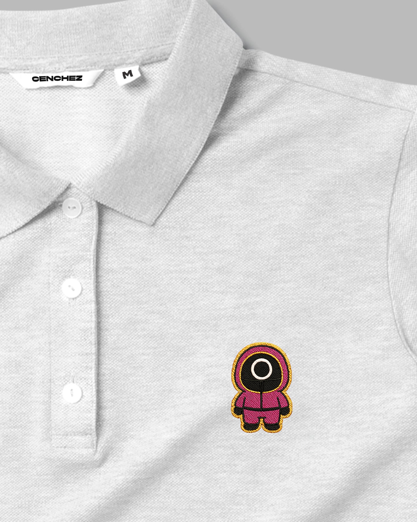 Squid Game Cute Gaurd - Polo Embroidered Unisex T-shirt (Circle)