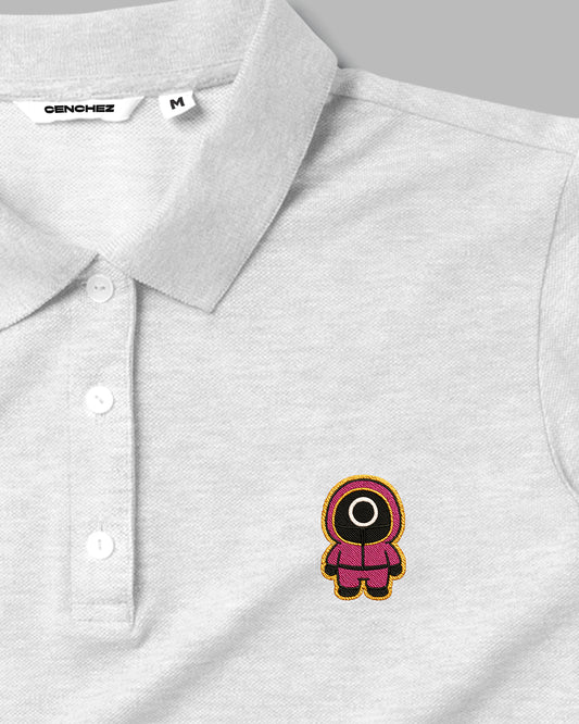 Squid Game Cute Gaurd - Polo Embroidered Unisex T-shirt (Circle)