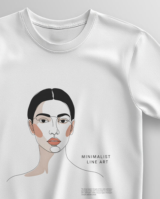 Minimalist Line Art Woman  – Classic Unisex T-Shirt