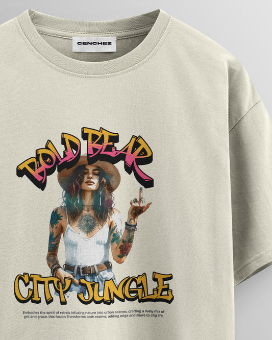 Bold Bear City Jungle – Unisex Oversize Tee