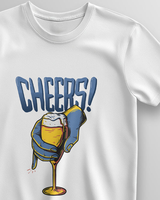 Cheers Beer Print  – Classic Unisex T-Shirt