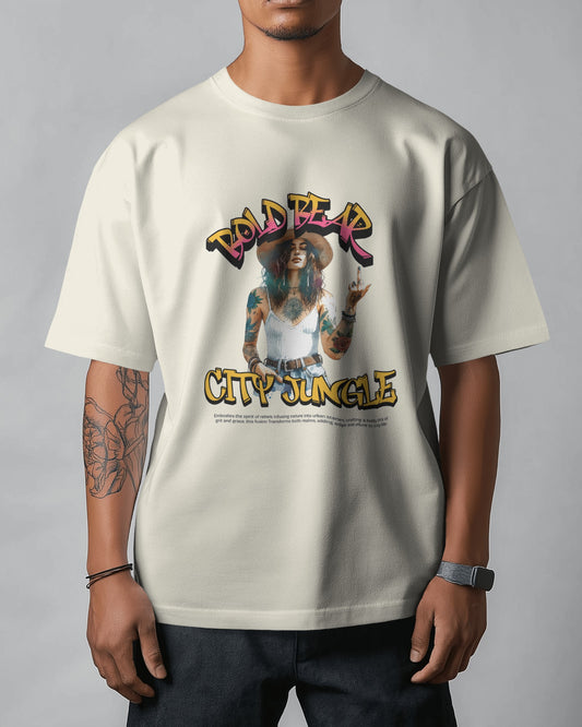 Bold Bear City Jungle – Unisex Oversize Tee