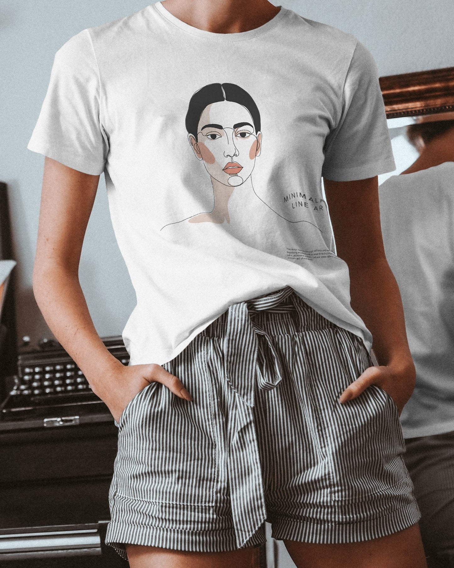 Minimalist Line Art Woman  – Classic Unisex T-Shirt
