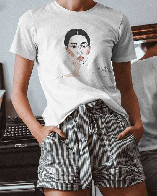 Minimalist Line Art Woman  – Classic Unisex T-Shirt