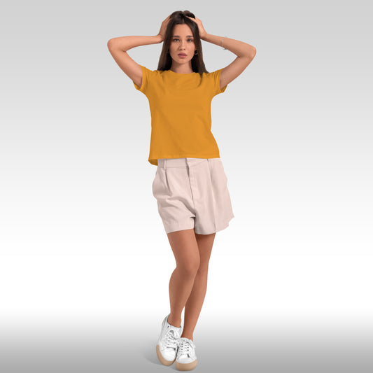 Unisex 100% Cotton Basic T-Shirt –Golden Yellow