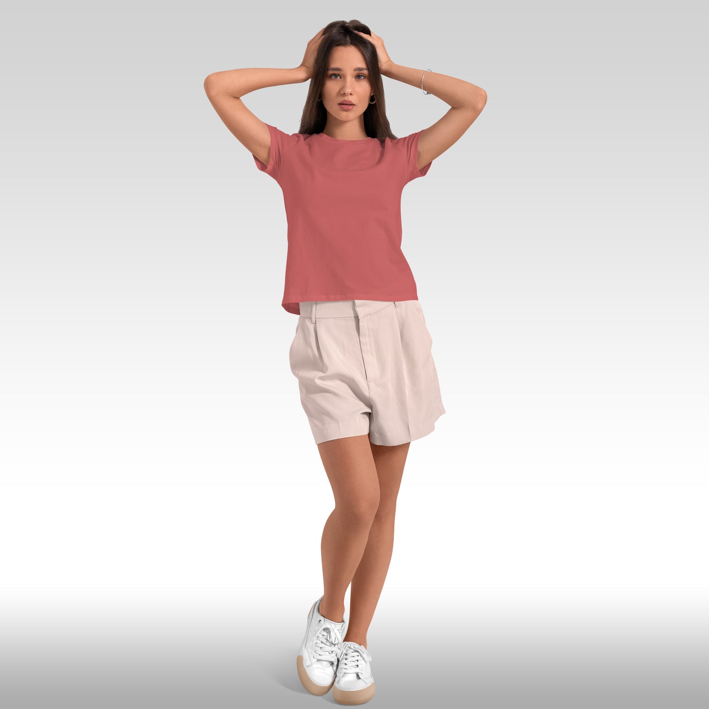 Unisex 100% Cotton Basic T-Shirt –Coral