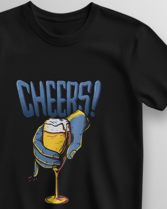 Cheers Beer Print  – Classic Unisex T-Shirt