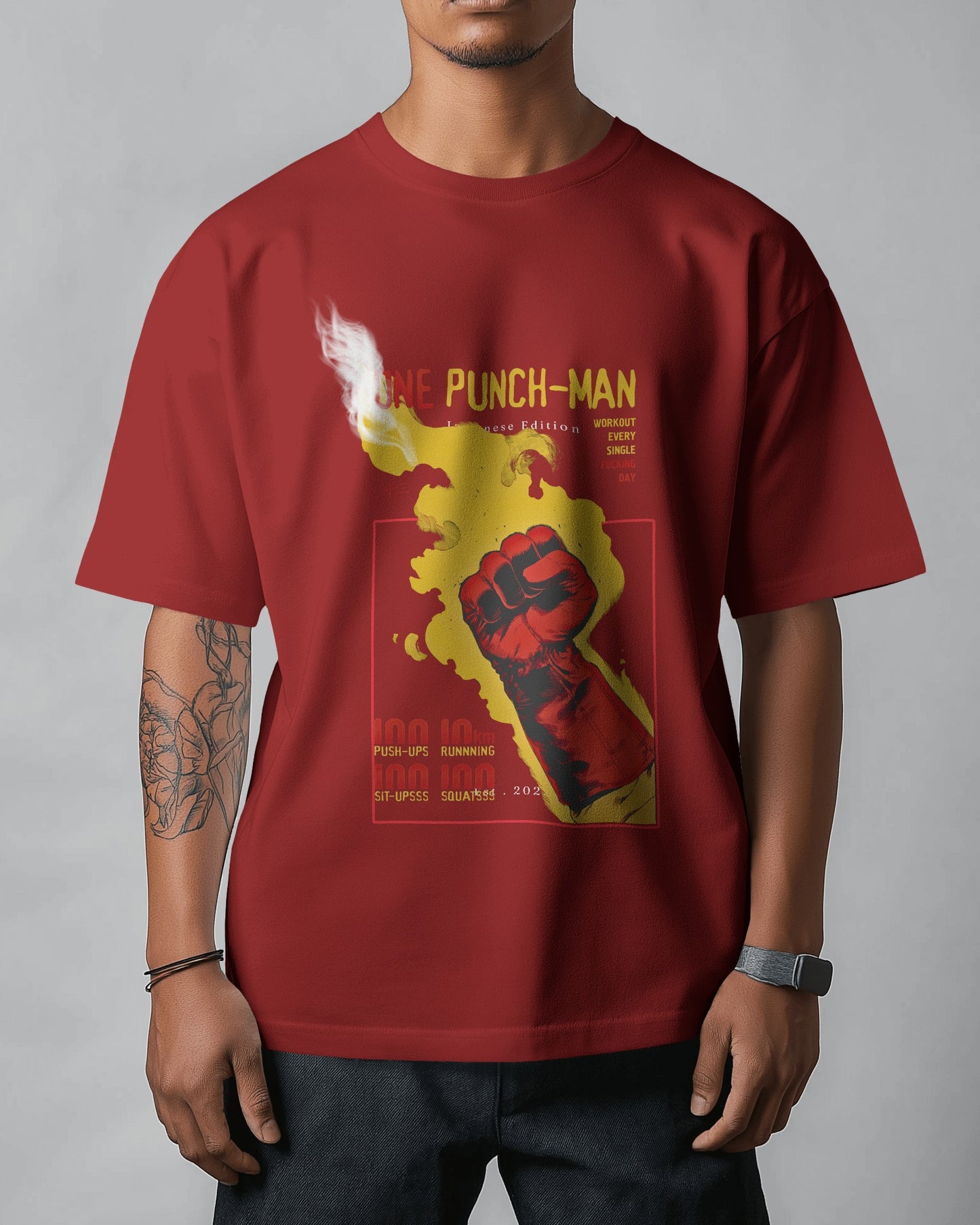 One Punch Man Workout – Unisex Oversize Tee