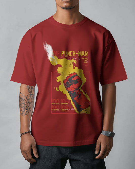 One Punch Man Workout – Unisex Oversize Tee
