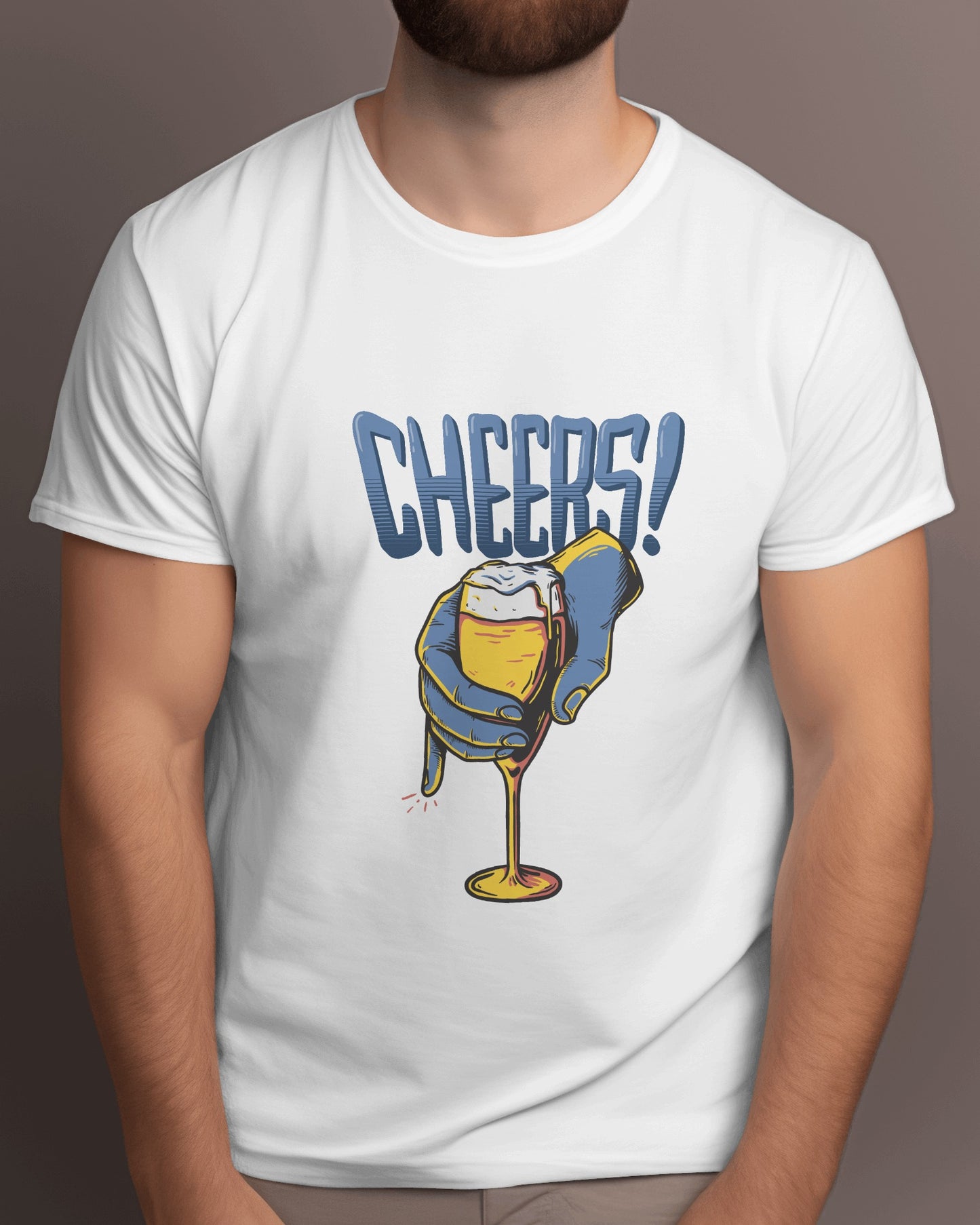 Cheers Beer Print  – Classic Unisex T-Shirt