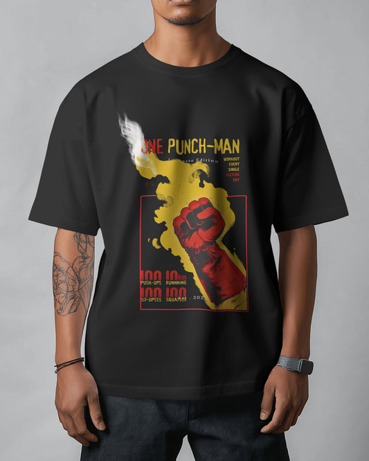 One Punch Man Workout – Unisex Oversize Tee