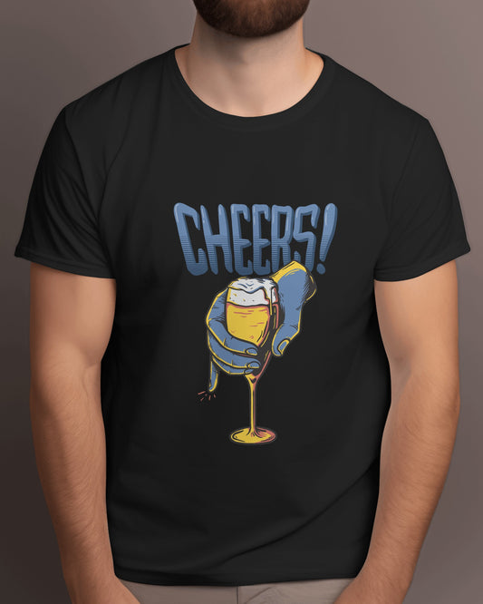 Cheers Beer Print  – Classic Unisex T-Shirt