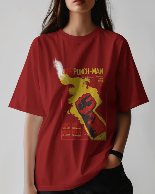 One Punch Man Workout – Unisex Oversize Tee