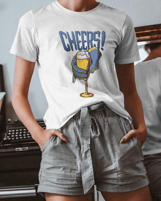 Cheers Beer Print  – Classic Unisex T-Shirt