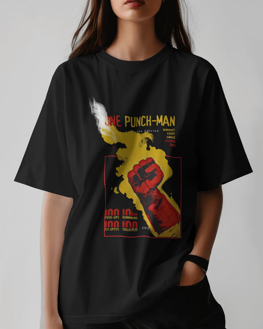 One Punch Man Workout – Unisex Oversize Tee