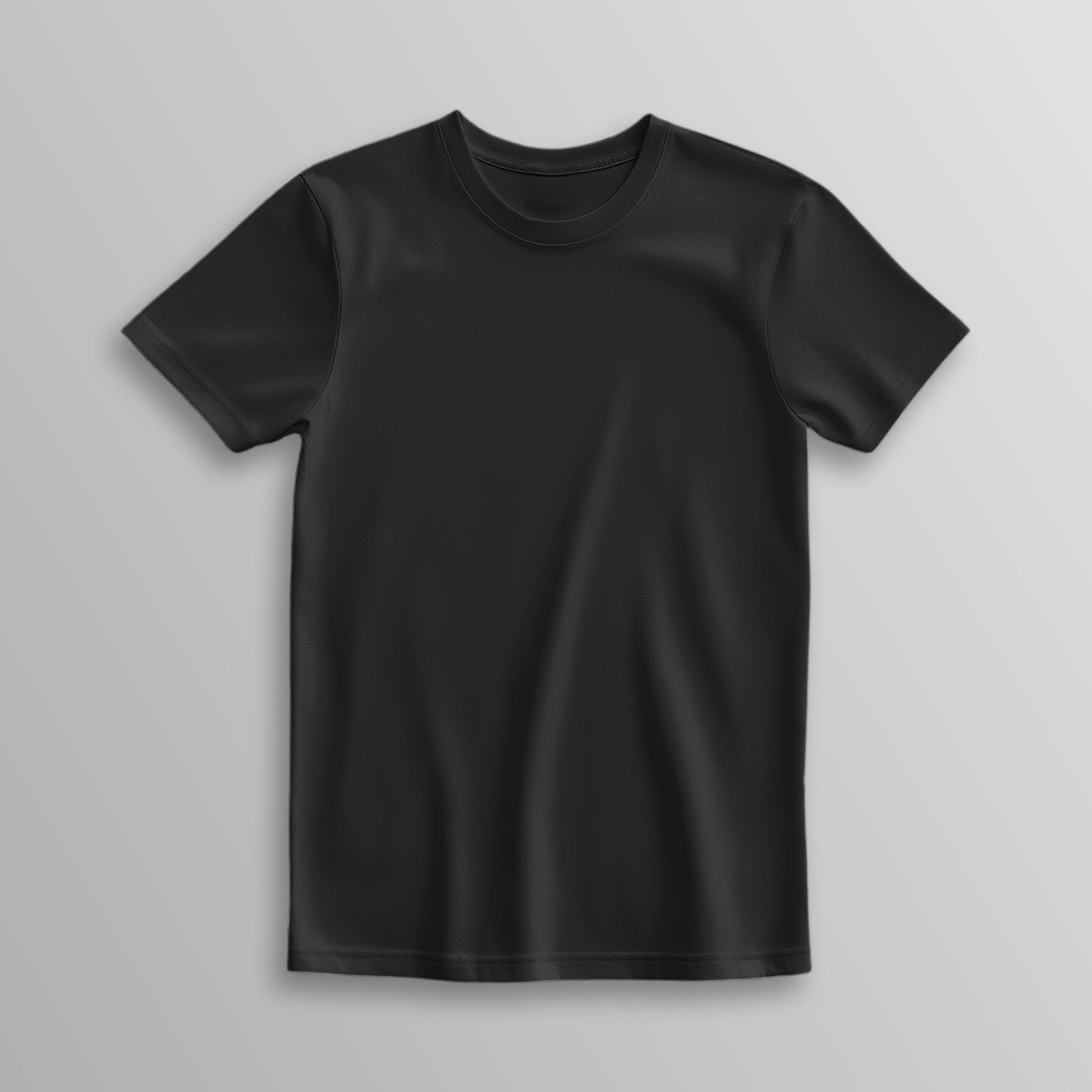 Unisex Poly-Cotton Basic T-Shirt -Black