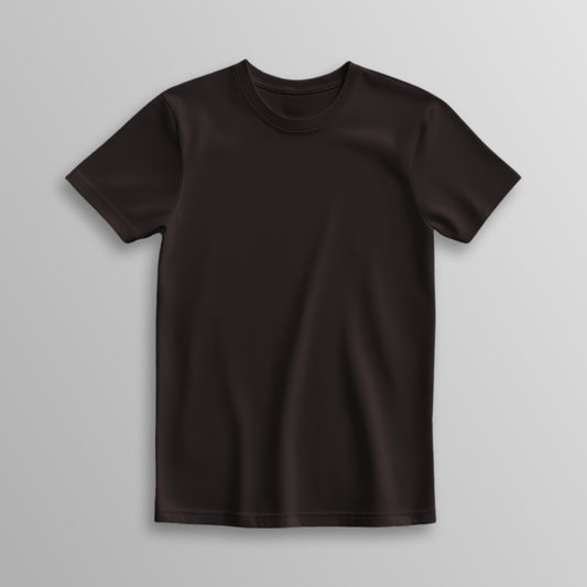 Unisex 100% Cotton Basic T-Shirt –Coffee Brown