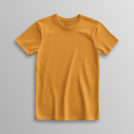 Unisex 100% Cotton Basic T-Shirt –Golden Yellow