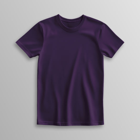 Unisex 100% Cotton Basic T-Shirt –Purple