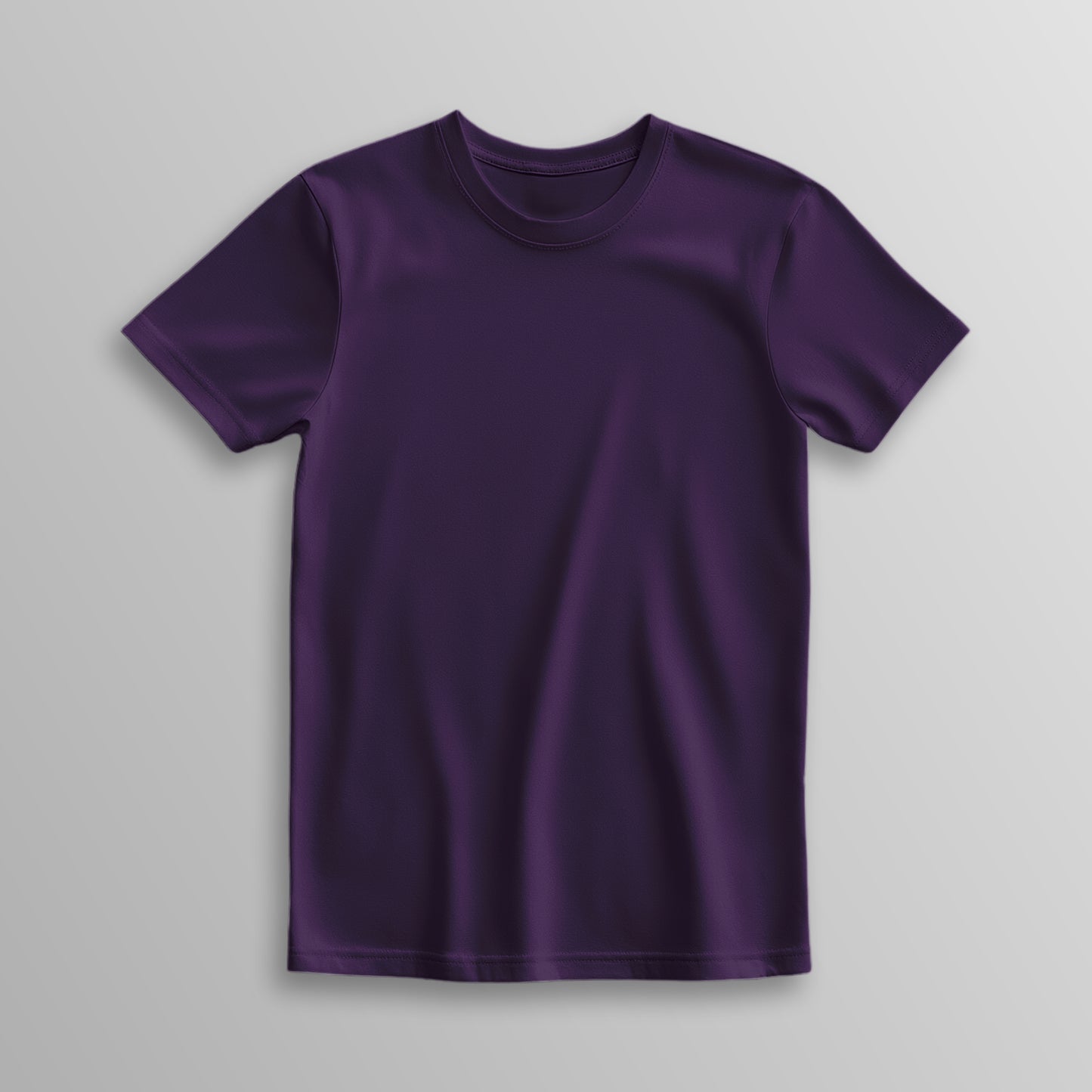 Unisex Poly-Cotton Basic T-Shirt -Purple