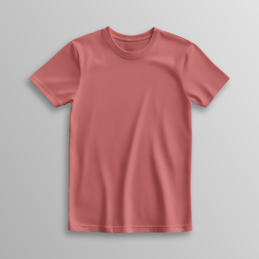 Unisex 100% Cotton Basic T-Shirt –Coral