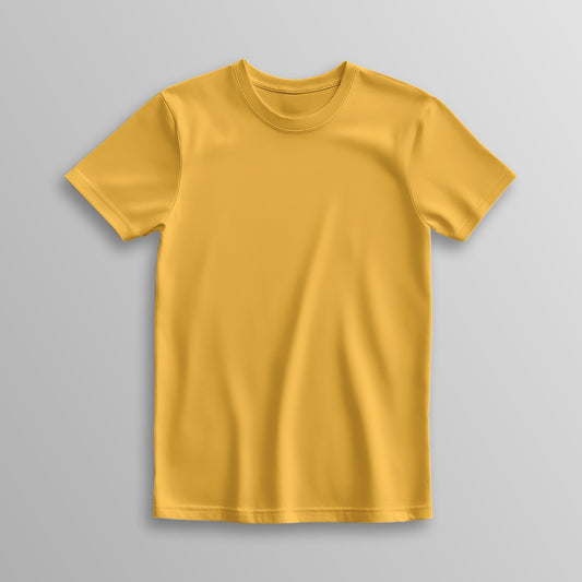 Unisex 100% Cotton Basic T-Shirt –Mustard Yellow
