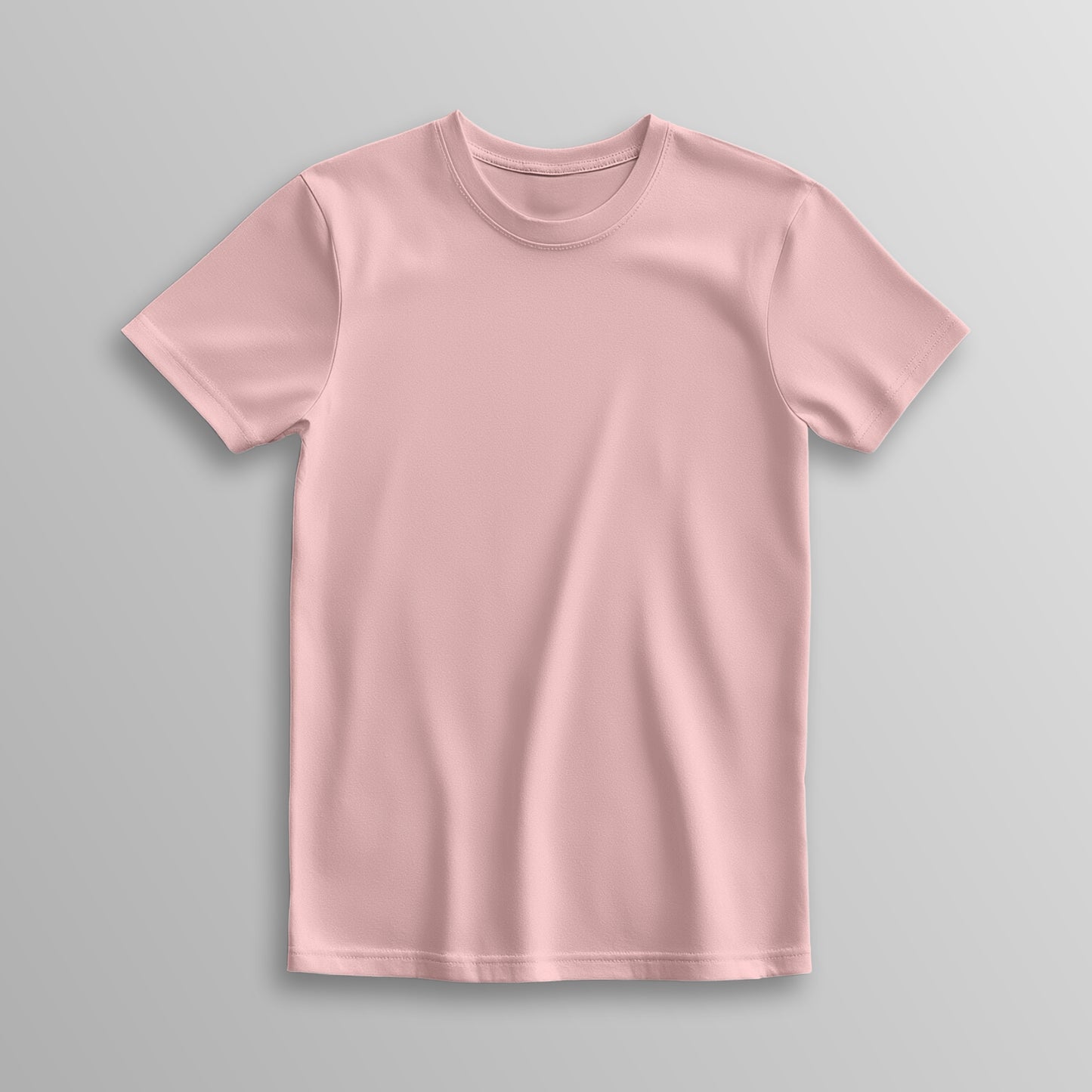 Unisex 100% Cotton Basic T-Shirt –Light Pink