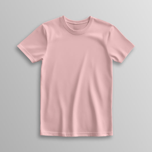Unisex 100% Cotton Basic T-Shirt –Light Pink