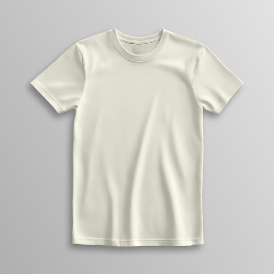 Unisex 100% Cotton Basic T-Shirt –Off White