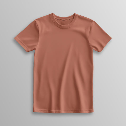 Unisex 100% Cotton Basic T-Shirt –Copper