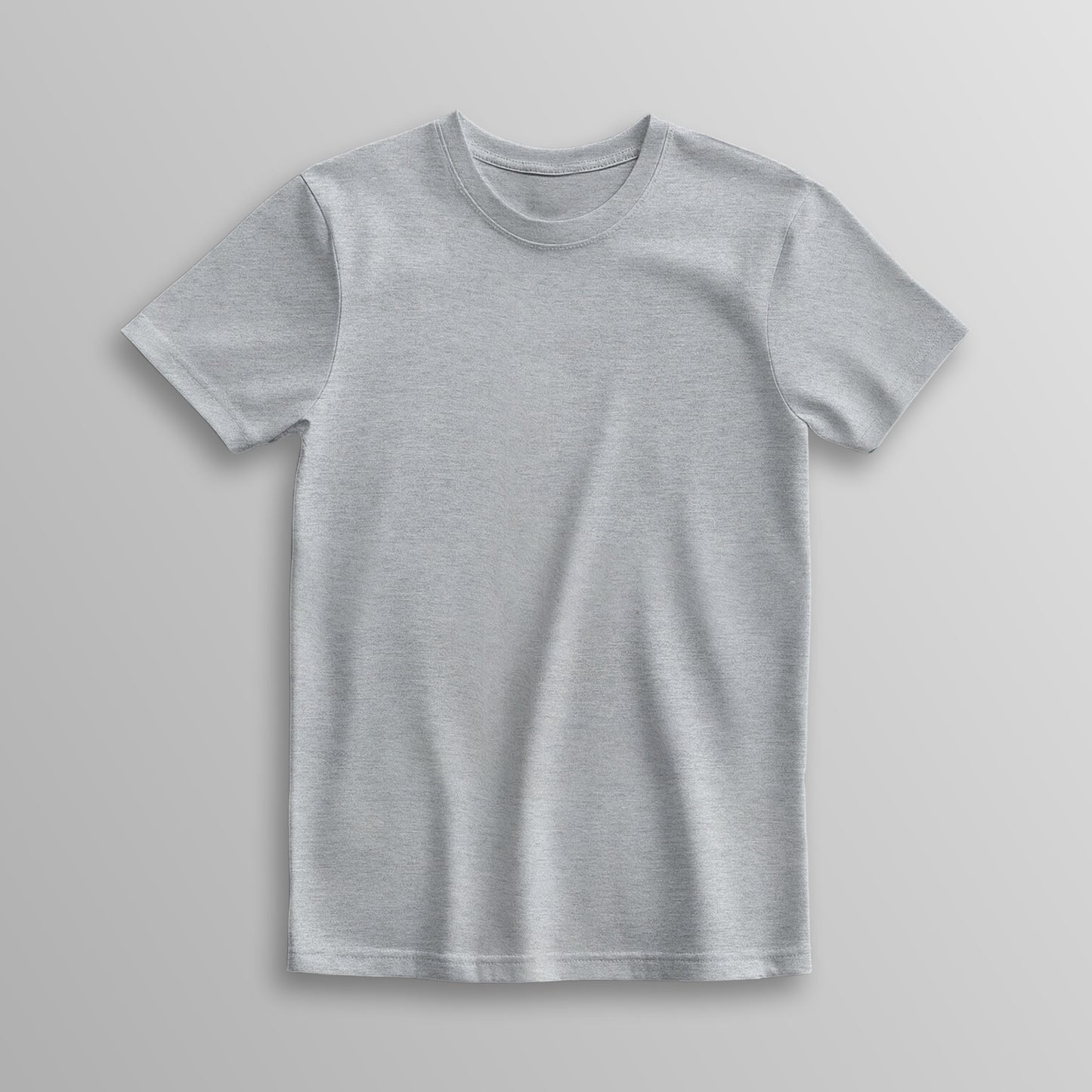 Unisex 100% Cotton Basic T-Shirt –Gray Melange