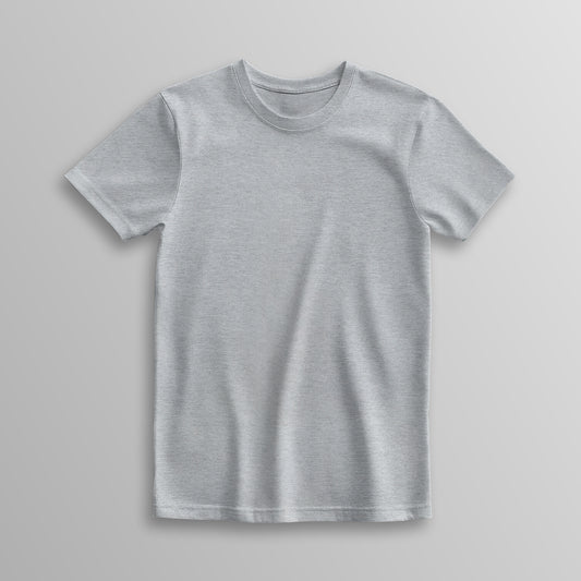 Unisex 100% Cotton Basic T-Shirt –Gray Melange