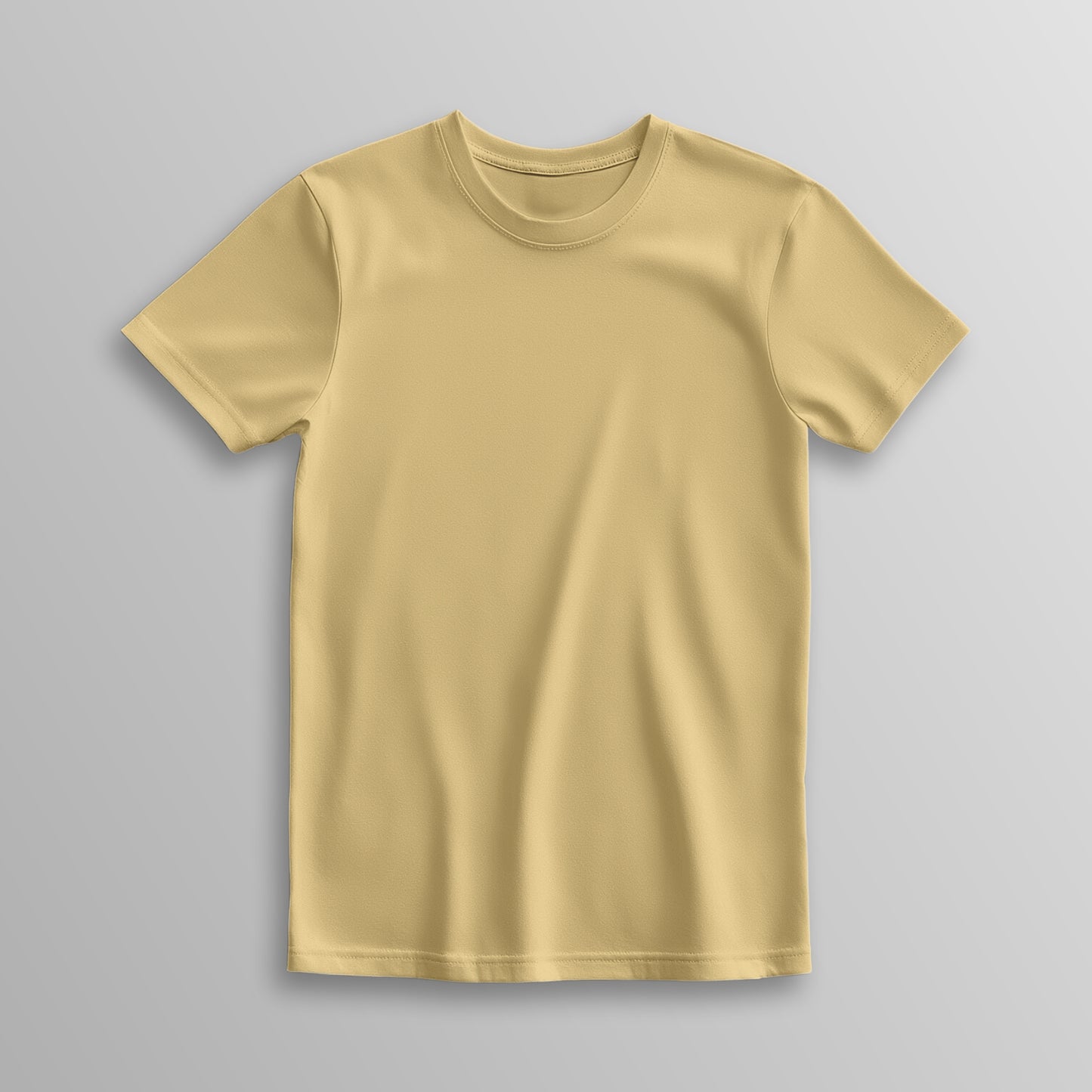 Unisex 100% Cotton Basic T-Shirt –Beige