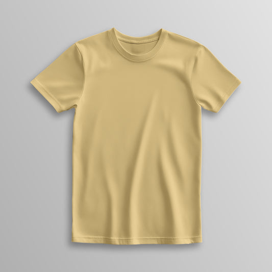 Unisex 100% Cotton Basic T-Shirt –Beige