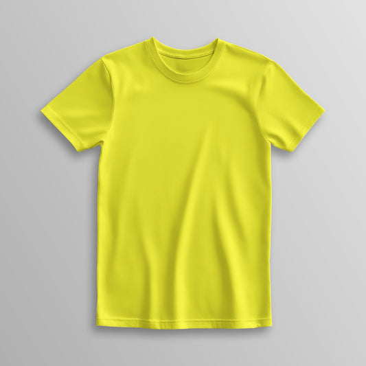 Unisex 100% Cotton Basic T-Shirt –New Yellow