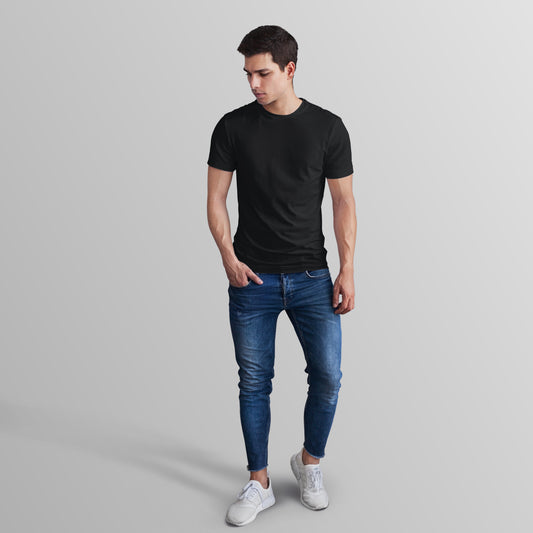 Unisex 100% Cotton Basic T-Shirt –Black